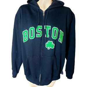 Vintage 90s Boston Massachusetts Embroidered Sweatshirt Bay State Apparel L